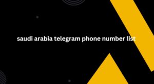 saudi arabia telegram phone number list