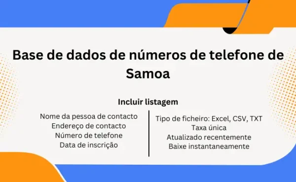 Base de dados de números de telefone de Samoa